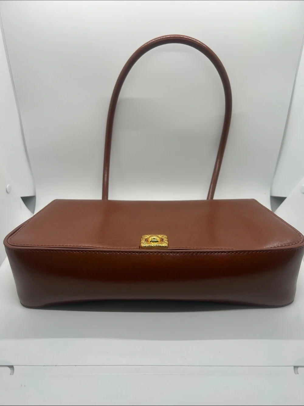 Charles & Keith NWT Luxurious Chocolate Brown Leather Shoulder Bag 🌸🌸